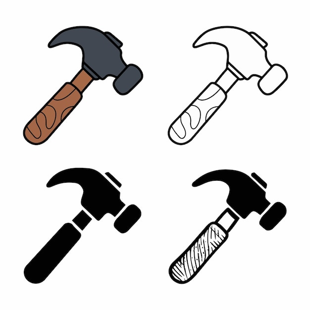 a set of different types of tools including an ax
