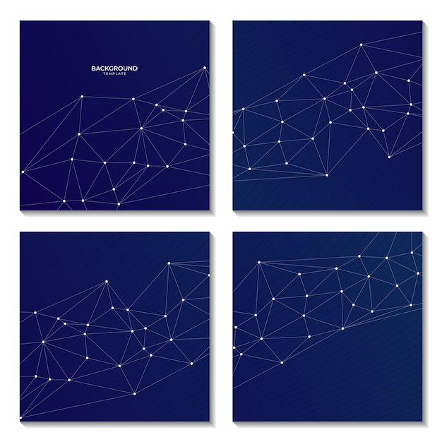 A set of digital technology with plexus background