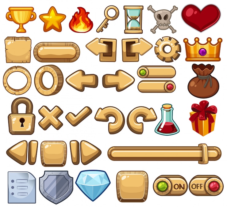 Vector a set of game icons