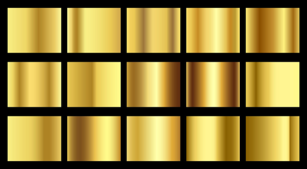 A set of gold squares