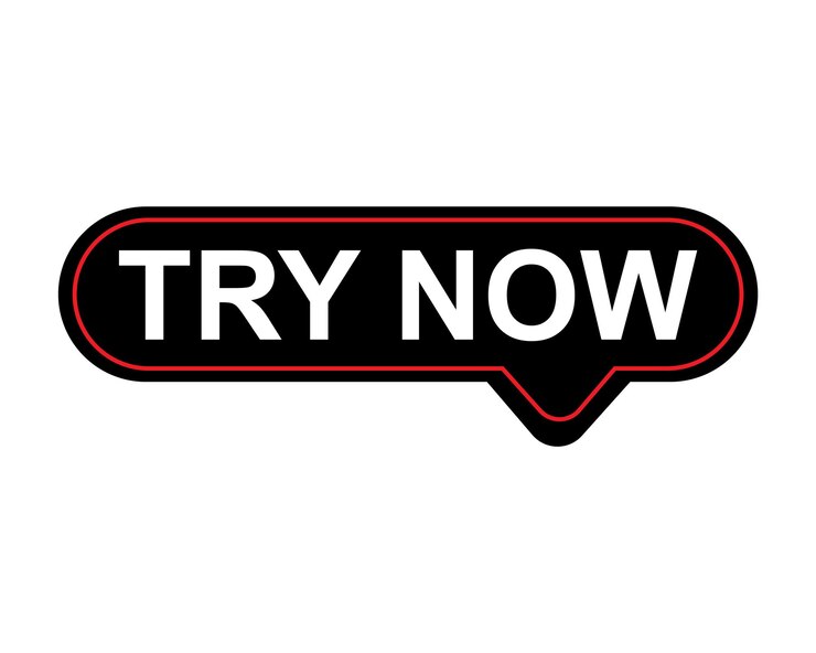 Vector a sticker that says try now now now now now