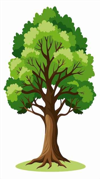 a tree with a green background