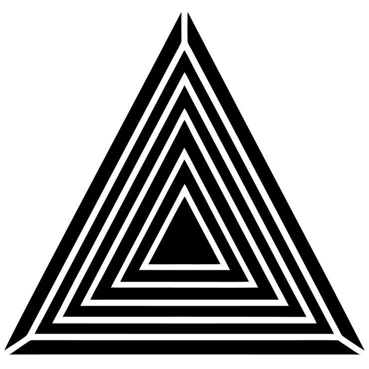 Vector a triangle that has the word quot x quot on it