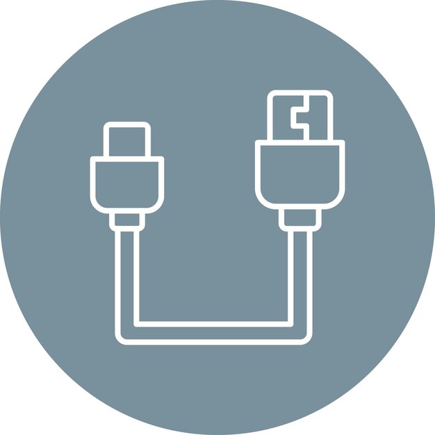 a white and gray picture of two plugs and a grey circle