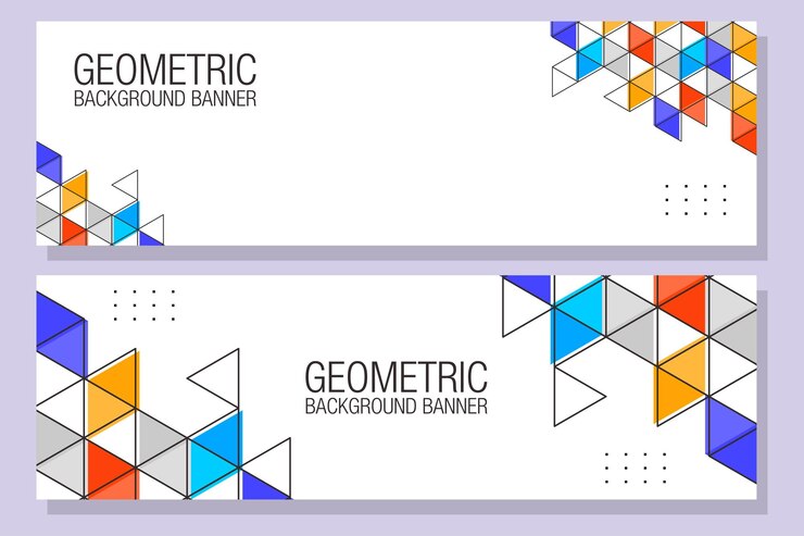 Vector a white sign that says geometric design on it