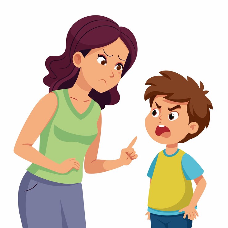 a woman and a boy are angry and angry