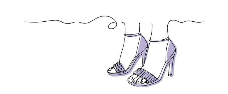 Vector a woman's shoes with the word love on them