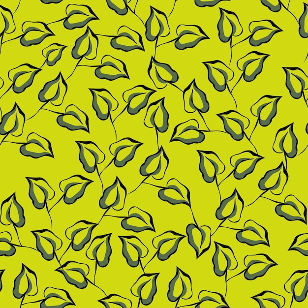 a yellow background with leaves and the word spring on it
