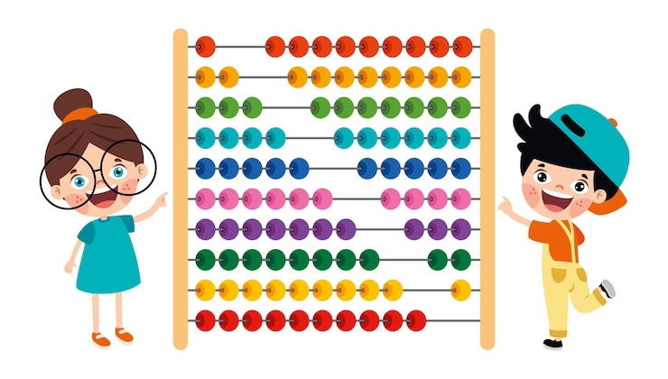 Vector abacus toy for children education