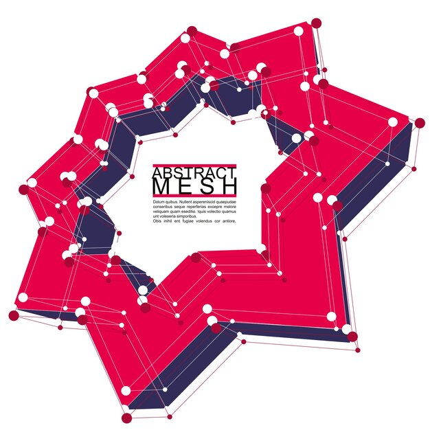 abstract 3d mesh vector background, abstract conceptual illustration, engineering and new technology and science theme, clear eps 8.