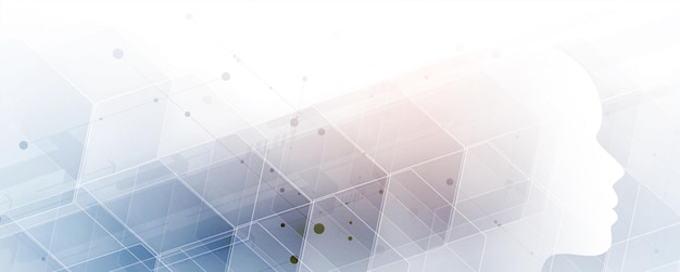 abstract artificial intelligence cloud computing machine learning technology web background virtual concept