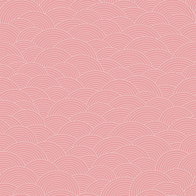 abstract asian fish scales seamless pattern vector geometric line art print for fabric, paper, card