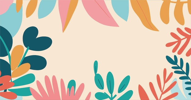 Abstract Autumn backgrounds vector with copy space for text in flat linear style
