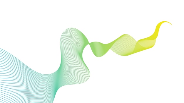 Abstract backdrop with colorful wave gradient lines on white background. Modern technology background, wave design. Vector illustration