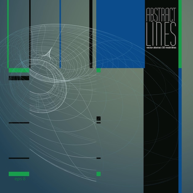 Abstract background, 3D abstract lines vector illustration, clear eps 8 vector.