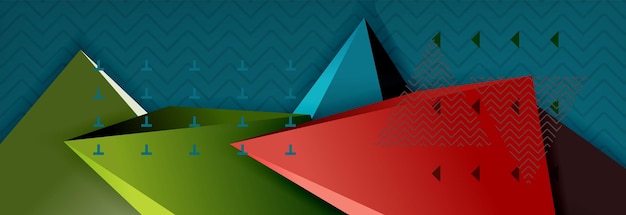Abstract background colorful minimal abstract triangle composition
