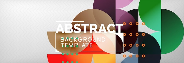 Abstract background geometric composition dynamic circles and round shapes design template