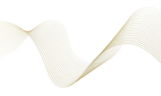 Abstract background. Gold gradient wave element for design. Stylized digital track equalizer.