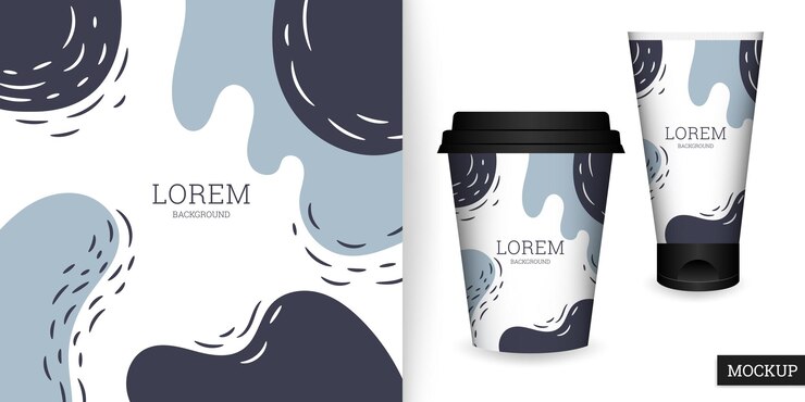 Abstract background in hand drawn style. Banner for beauty presentation.