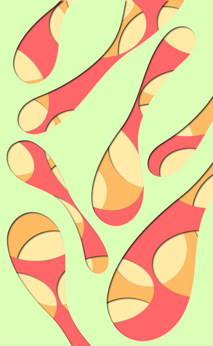 Vector abstract background in paper cut style wavy paper layersvector illustration