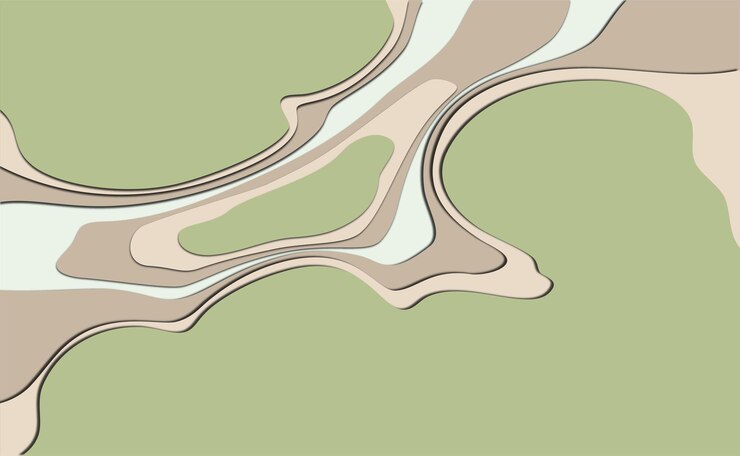 Vector abstract background in paper cut style wavy paper layersvector illustration
