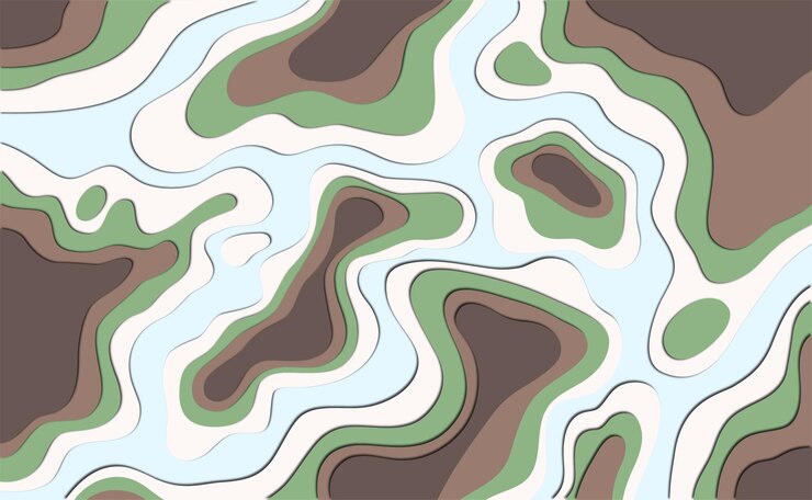 Vector abstract background in paper cut style wavy paper layersvector illustration