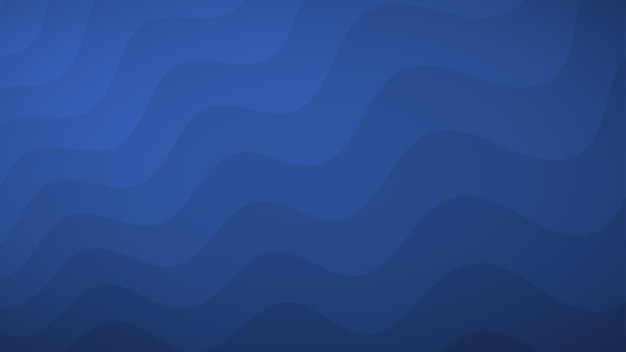 Abstract background of wavy lines in shades of blue