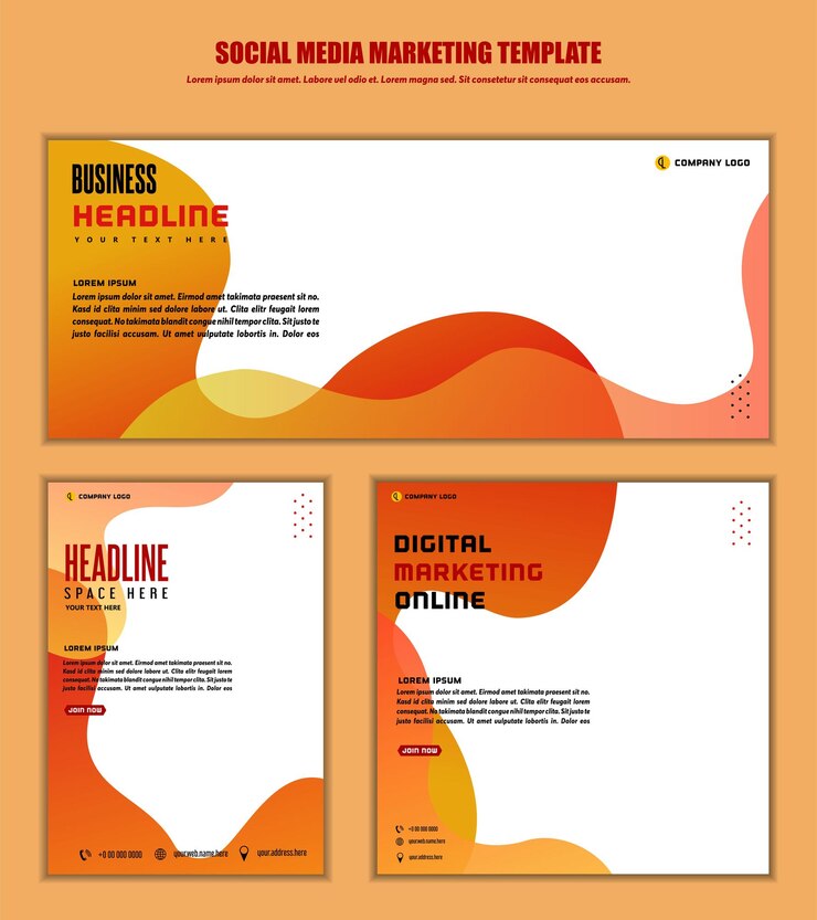 Vector abstract background social media post modern design for business digital marketing online banner and poster template