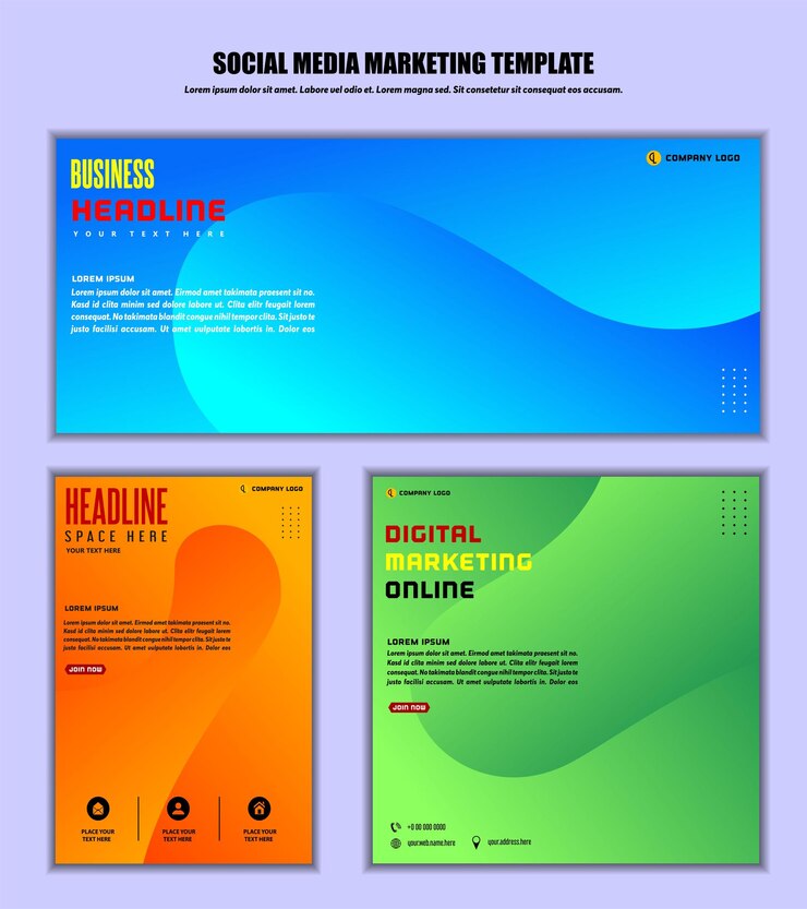 Vector abstract background social media post modern design for business digital marketing online banner and poster template