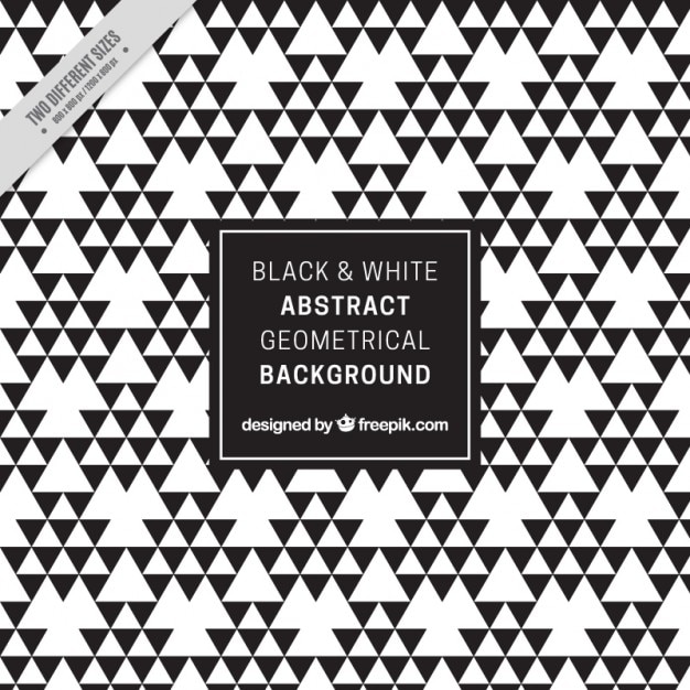 Abstract background with black and white triangles