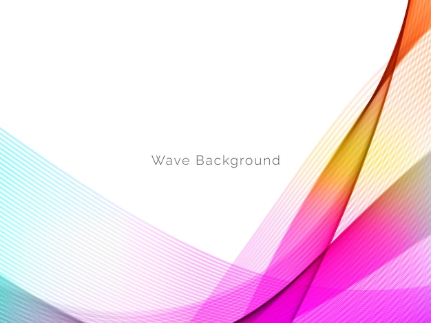 Abstract background with colorful flowing wave design vector