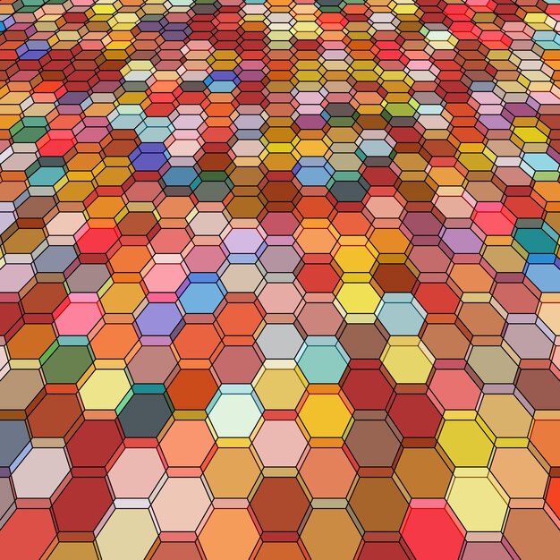Abstract background with colorful hex polygons