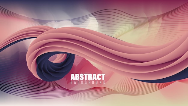 Abstract Background With Colorful Waves and Line