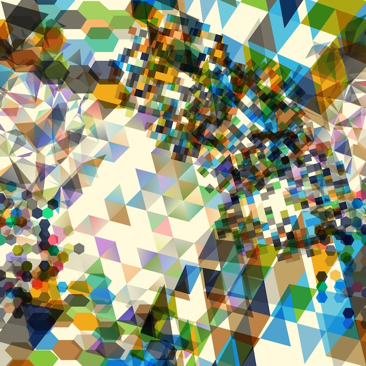 Vector abstract background with messy polygon shapes
