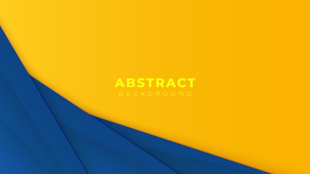 abstract background yellow with blue diagonal shape shadow and 3d diagonal shape paper cut
