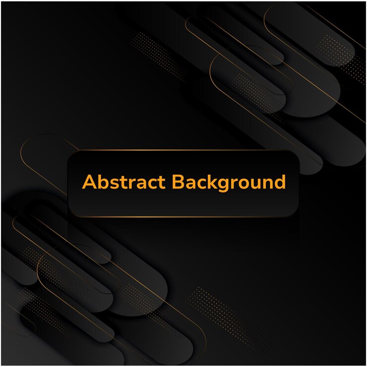 Vector abstract black color template with blend shapes vector background black and gold luxury