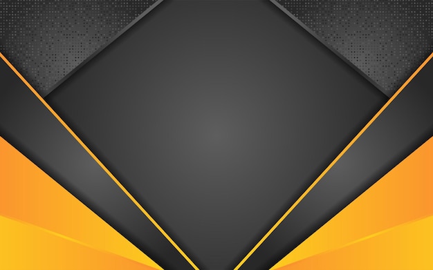Abstract black gradient background with futuristic line gold