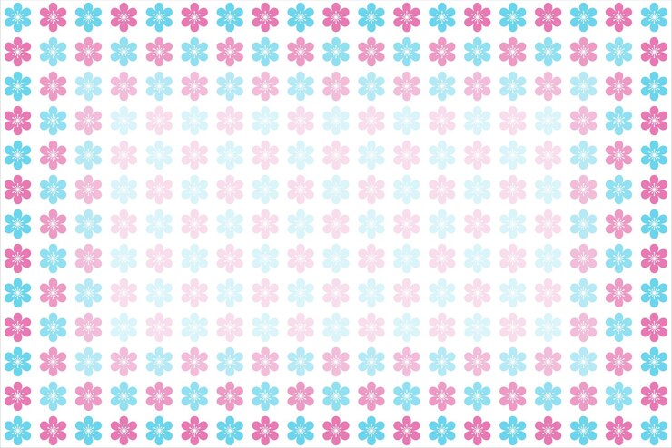 Vector abstract blue and pink floral pattern on white background vector illustration with copy space at th