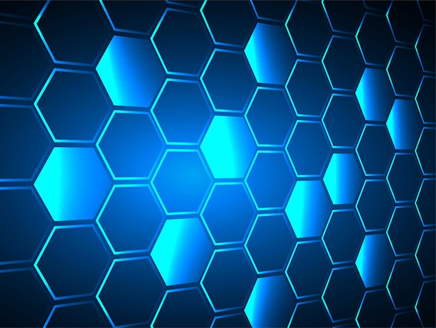 Abstract blue background with hexagons