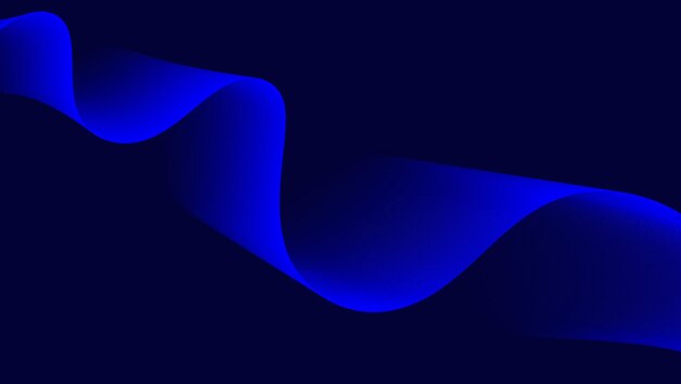abstract blue circular wave pattern with curved lines on a dark background