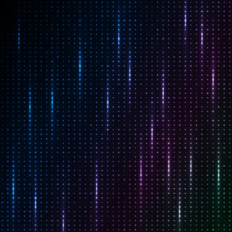Vector abstract blue color neon dots