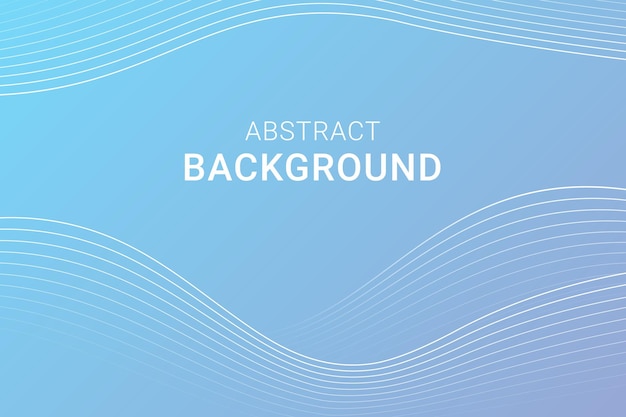 abstract blue gradient background with thin waves vector illustration