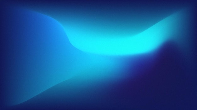Abstract blue gradient with light and flowing waves
