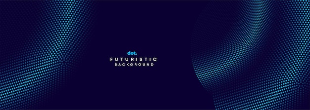 abstract blue green gradient circles flowing dot waving particle geometric technology background