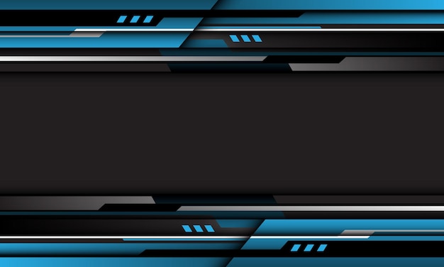 abstract blue grey cyber futuristic geometric on dark design modern technology background vector