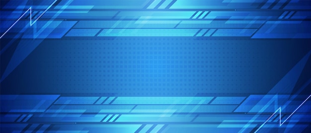 abstract blue technology with geometric design and digital network background