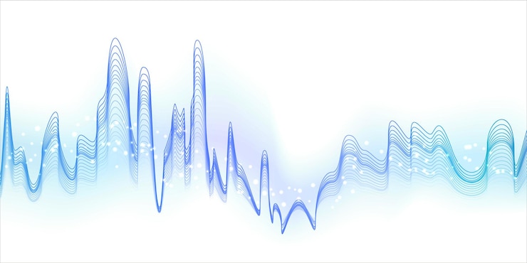 Abstract blue wave background with texture