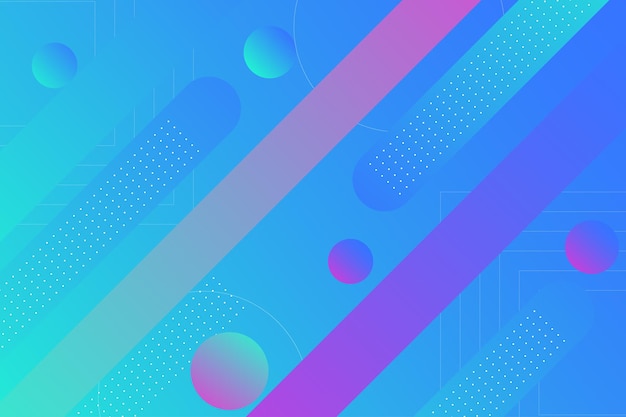 abstract bright blue gradient illustration background with colorful rectangle pattern in 3d view