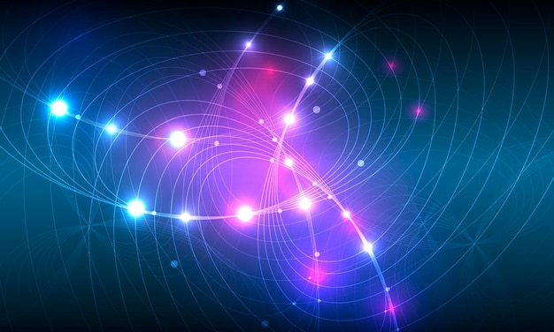  abstract bright rounded lines. space design illustration.