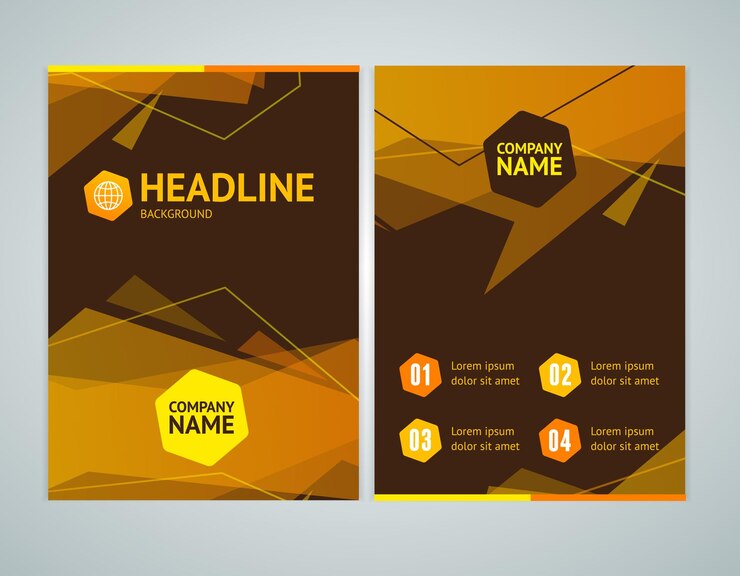 Vector abstract brochure flyer design template concept of dialogue vector illustration